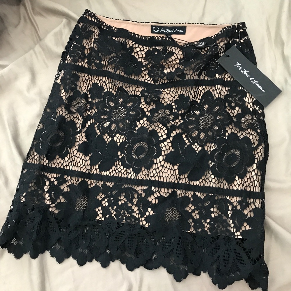 For love and lemons black skirt
